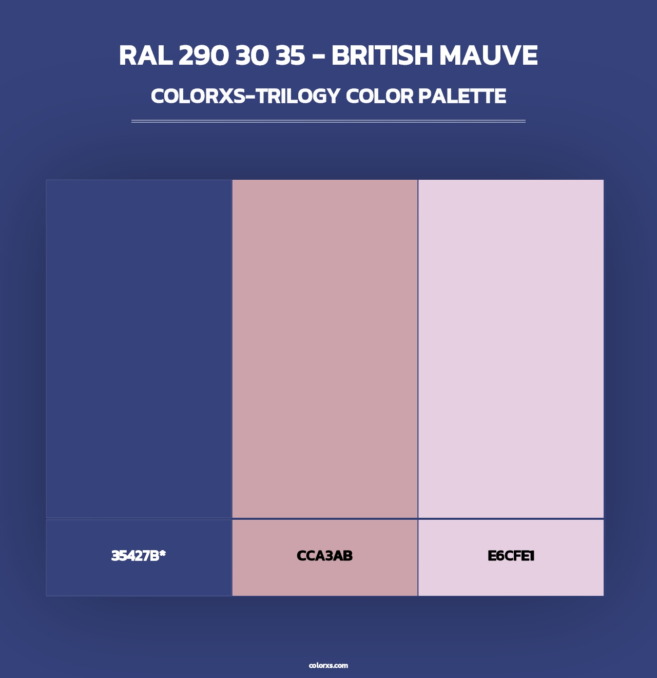 RAL 290 30 35 - British Mauve - Colorxs Trilogy Palette