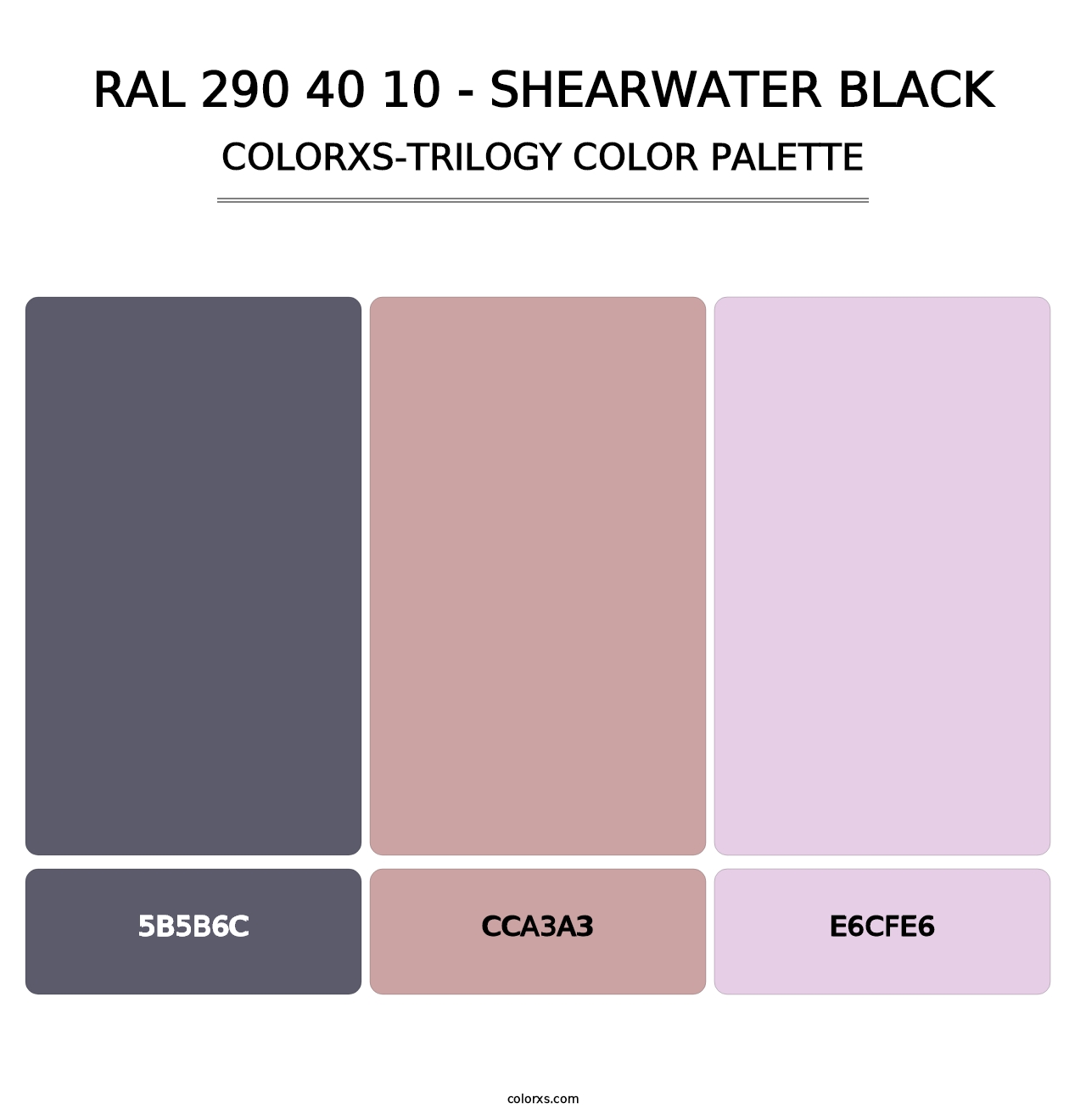 RAL 290 40 10 - Shearwater Black - Colorxs Trilogy Palette