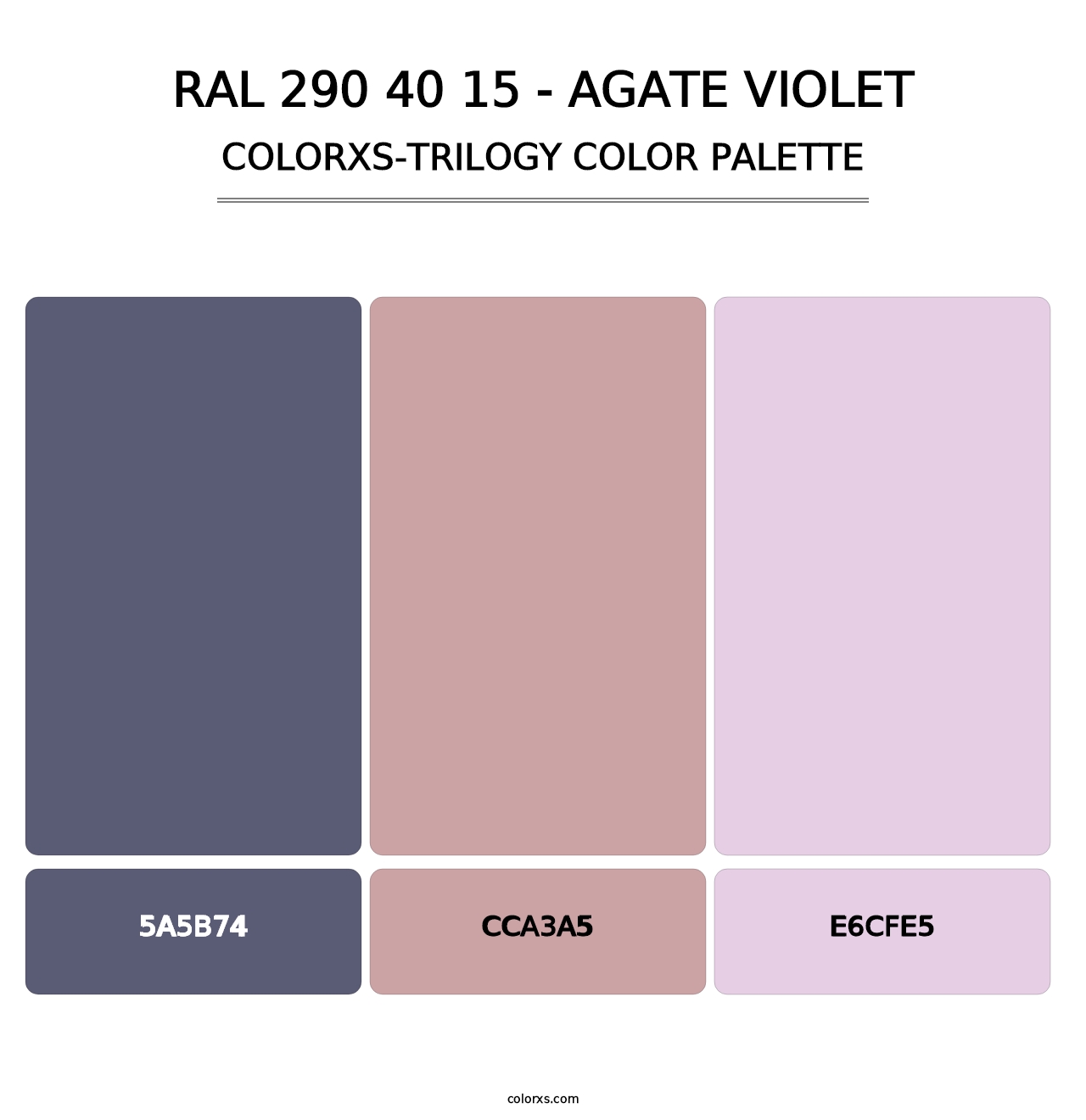 RAL 290 40 15 - Agate Violet - Colorxs Trilogy Palette