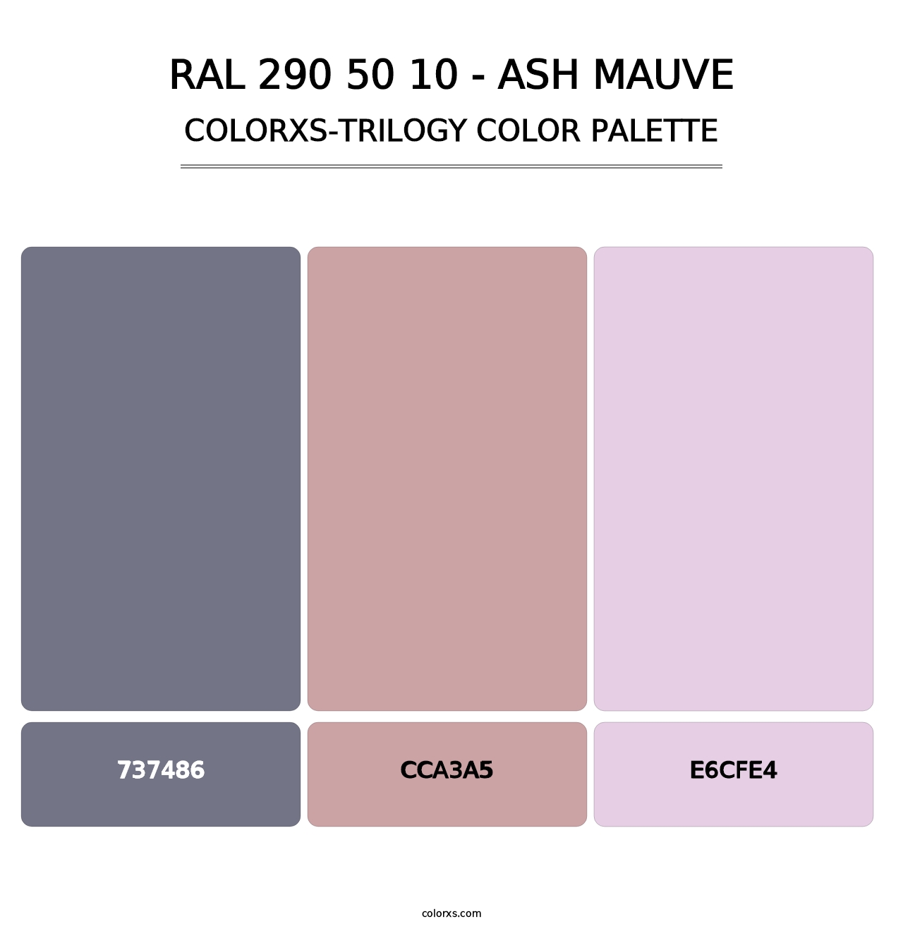 RAL 290 50 10 - Ash Mauve - Colorxs Trilogy Palette