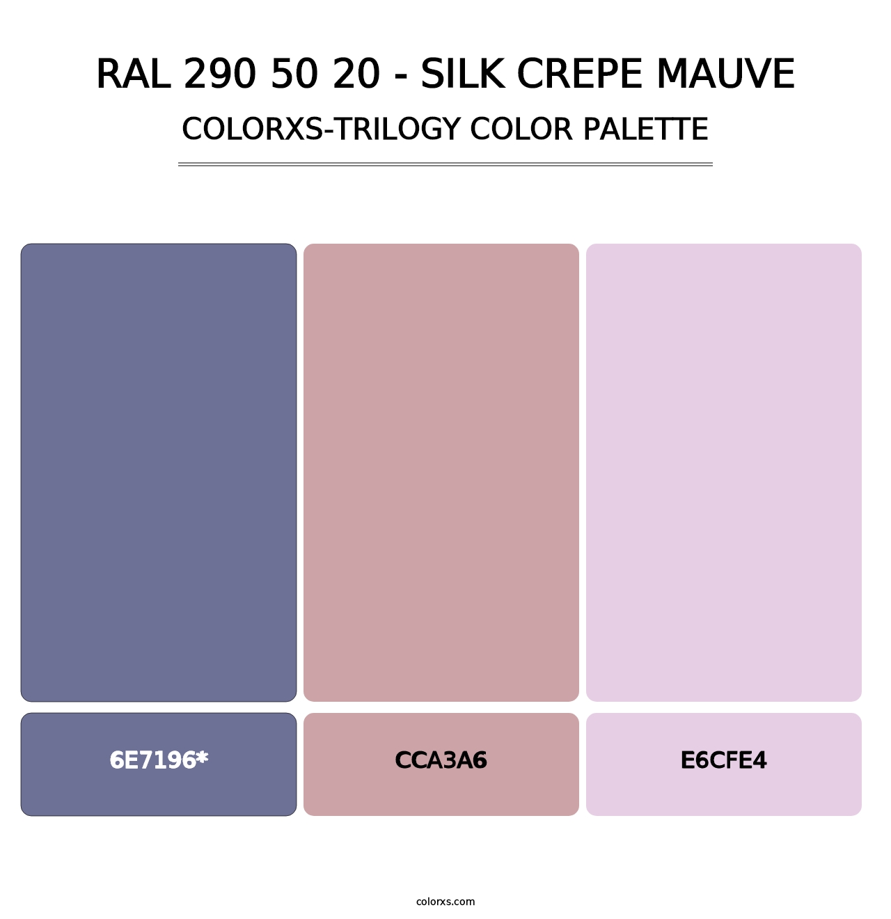 RAL 290 50 20 - Silk Crepe Mauve - Colorxs Trilogy Palette