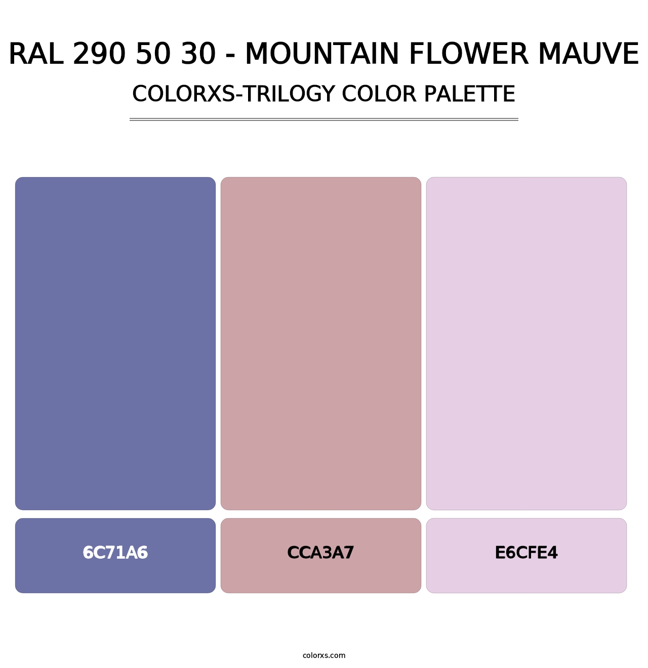 RAL 290 50 30 - Mountain Flower Mauve - Colorxs Trilogy Palette
