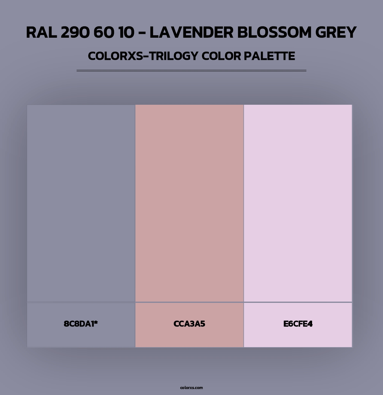 RAL 290 60 10 - Lavender Blossom Grey - Colorxs Trilogy Palette