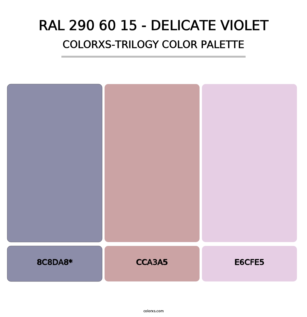RAL 290 60 15 - Delicate Violet - Colorxs Trilogy Palette