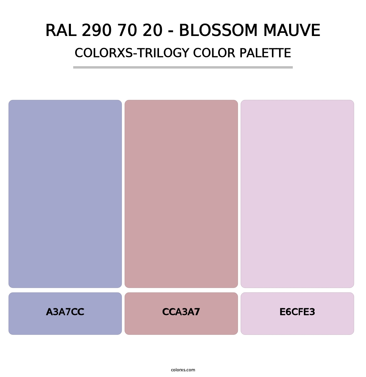 RAL 290 70 20 - Blossom Mauve - Colorxs Trilogy Palette
