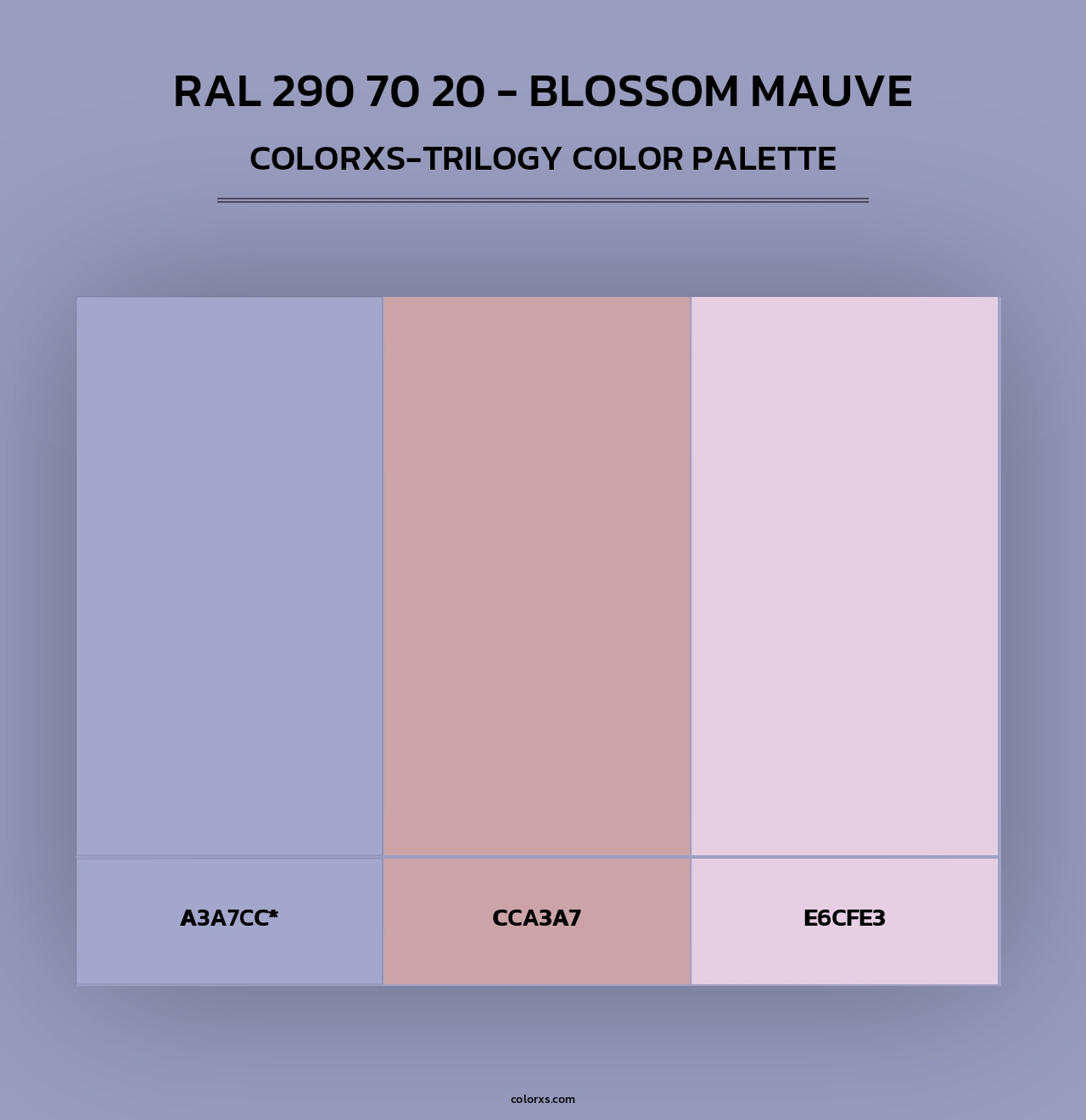RAL 290 70 20 - Blossom Mauve - Colorxs Trilogy Palette