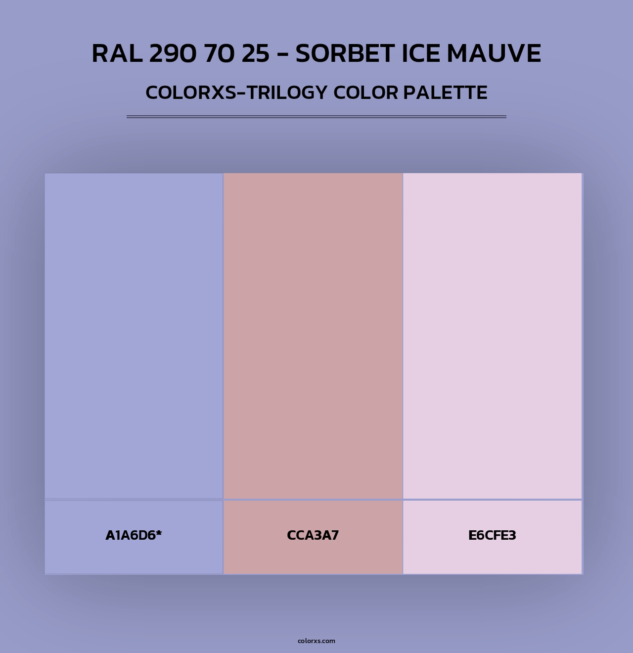 RAL 290 70 25 - Sorbet Ice Mauve - Colorxs Trilogy Palette