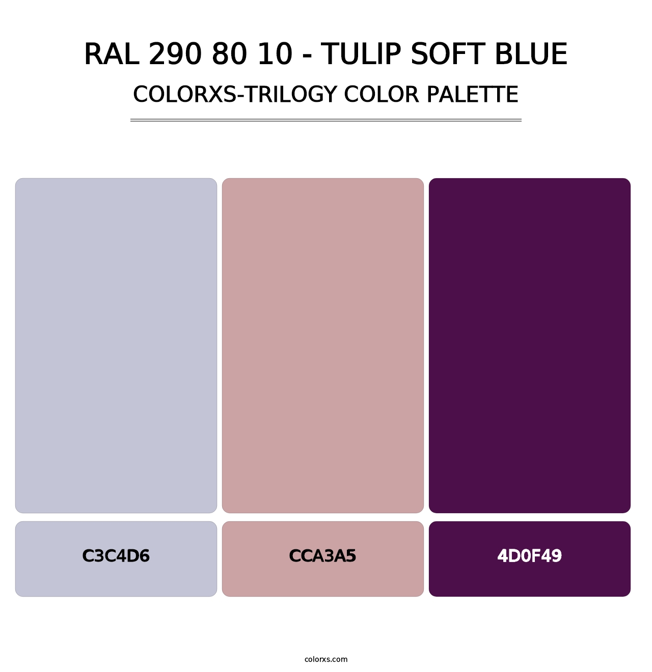 RAL 290 80 10 - Tulip Soft Blue - Colorxs Trilogy Palette