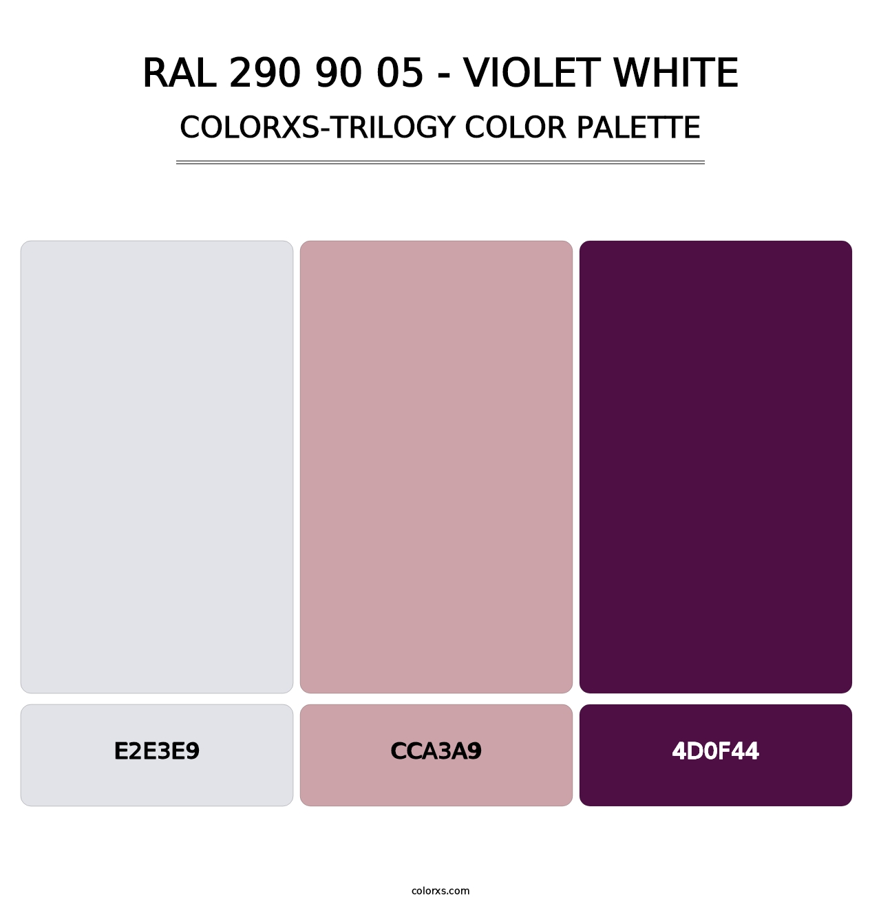 RAL 290 90 05 - Violet White - Colorxs Trilogy Palette
