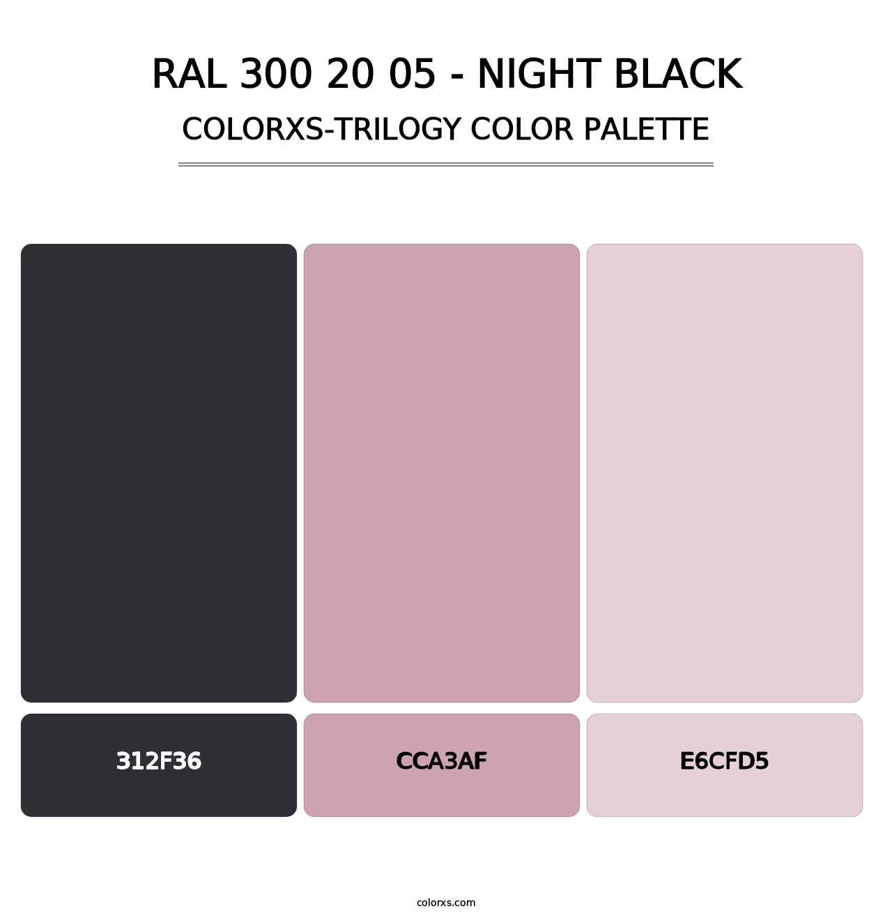 RAL 300 20 05 - Night Black - Colorxs Trilogy Palette