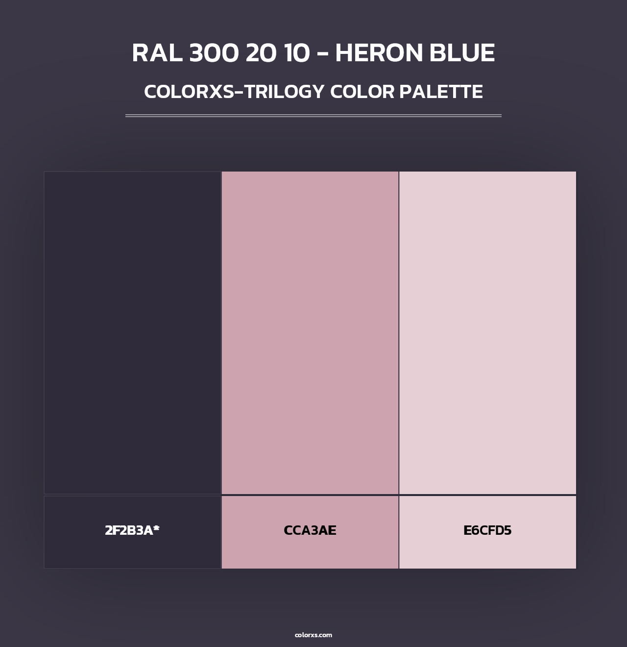 RAL 300 20 10 - Heron Blue - Colorxs Trilogy Palette