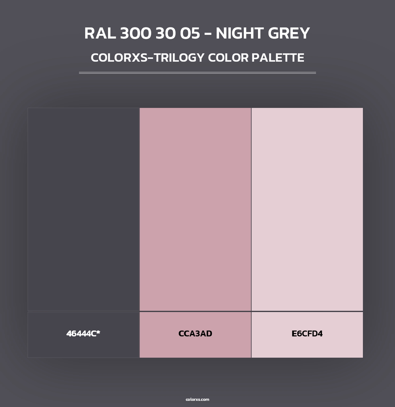 RAL 300 30 05 - Night Grey - Colorxs Trilogy Palette