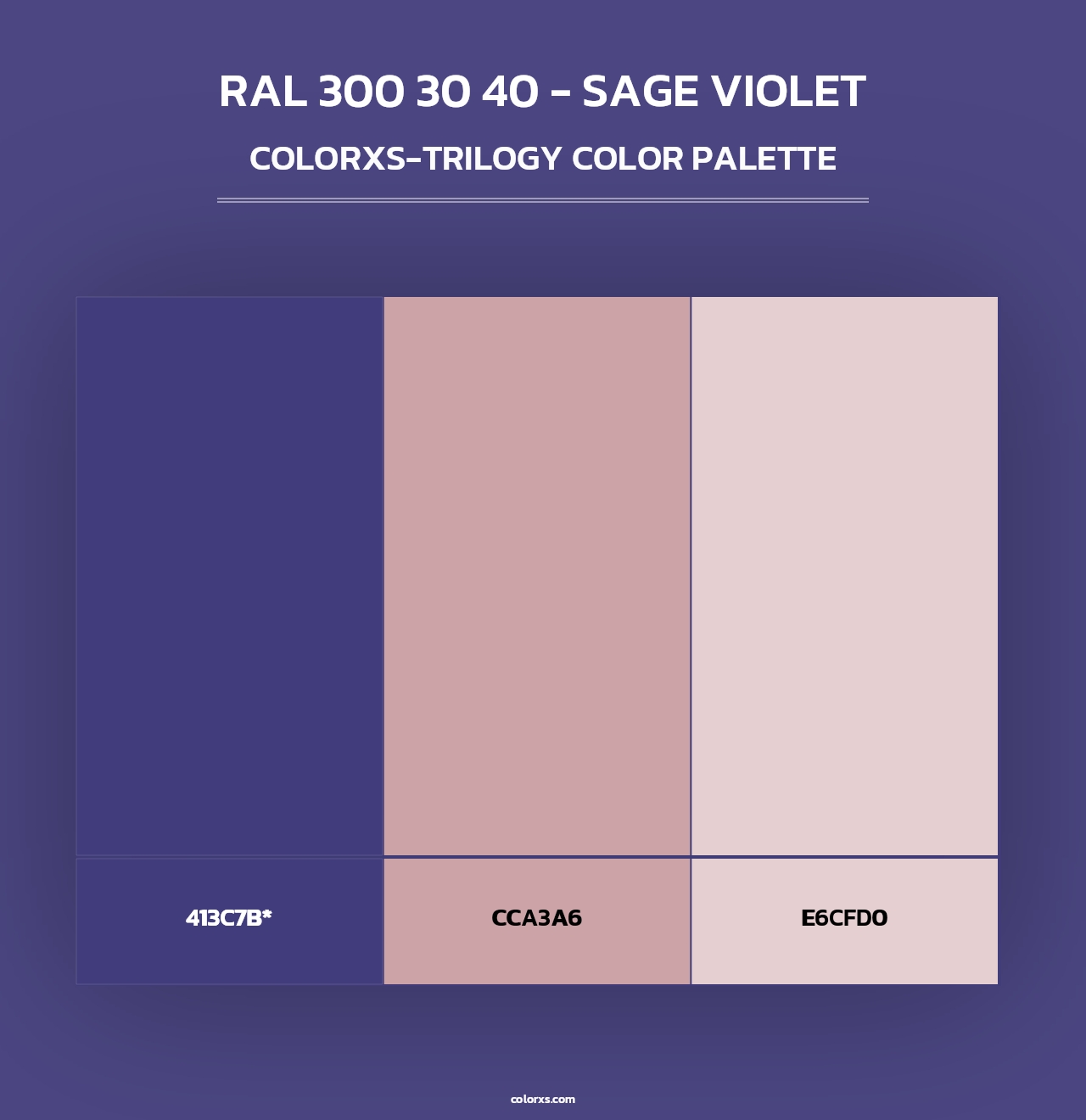RAL 300 30 40 - Sage Violet - Colorxs Trilogy Palette