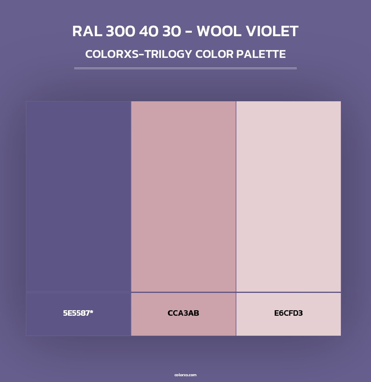 RAL 300 40 30 - Wool Violet - Colorxs Trilogy Palette