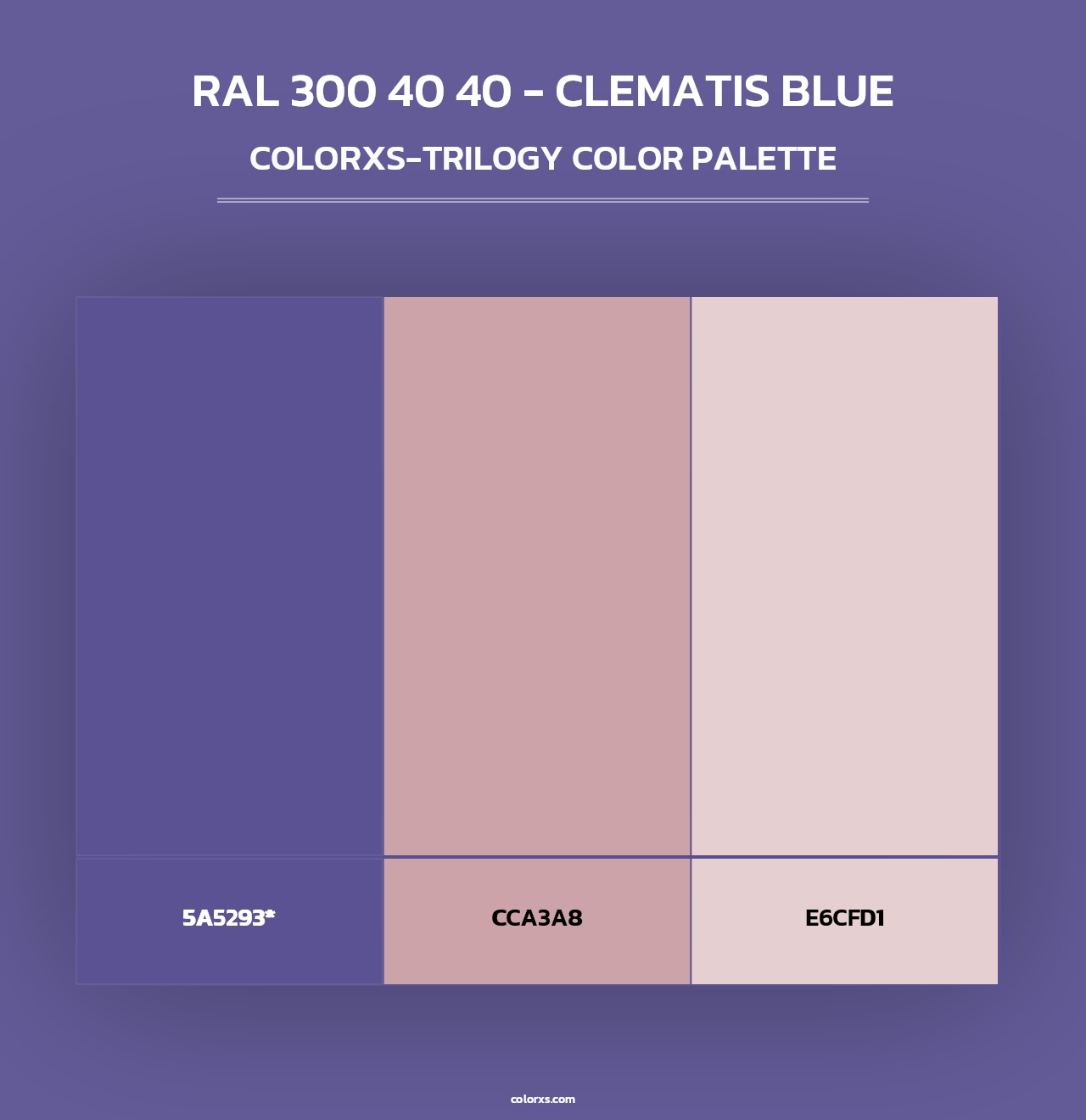 RAL 300 40 40 - Clematis Blue - Colorxs Trilogy Palette