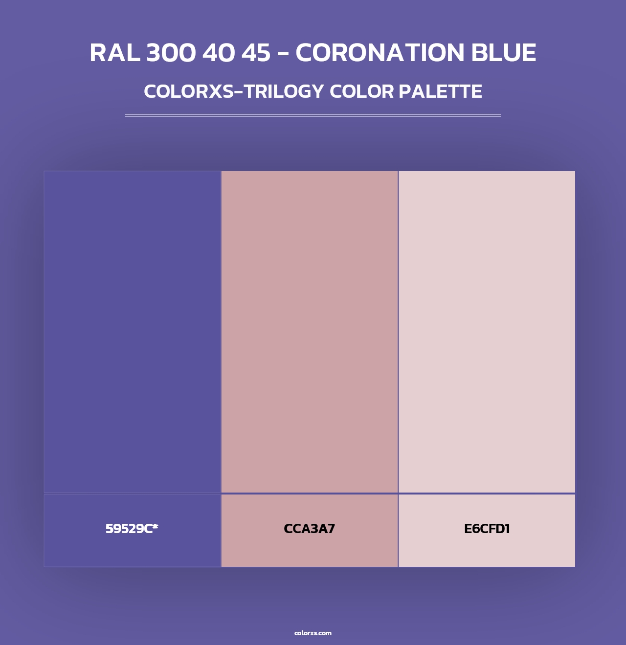 RAL 300 40 45 - Coronation Blue - Colorxs Trilogy Palette