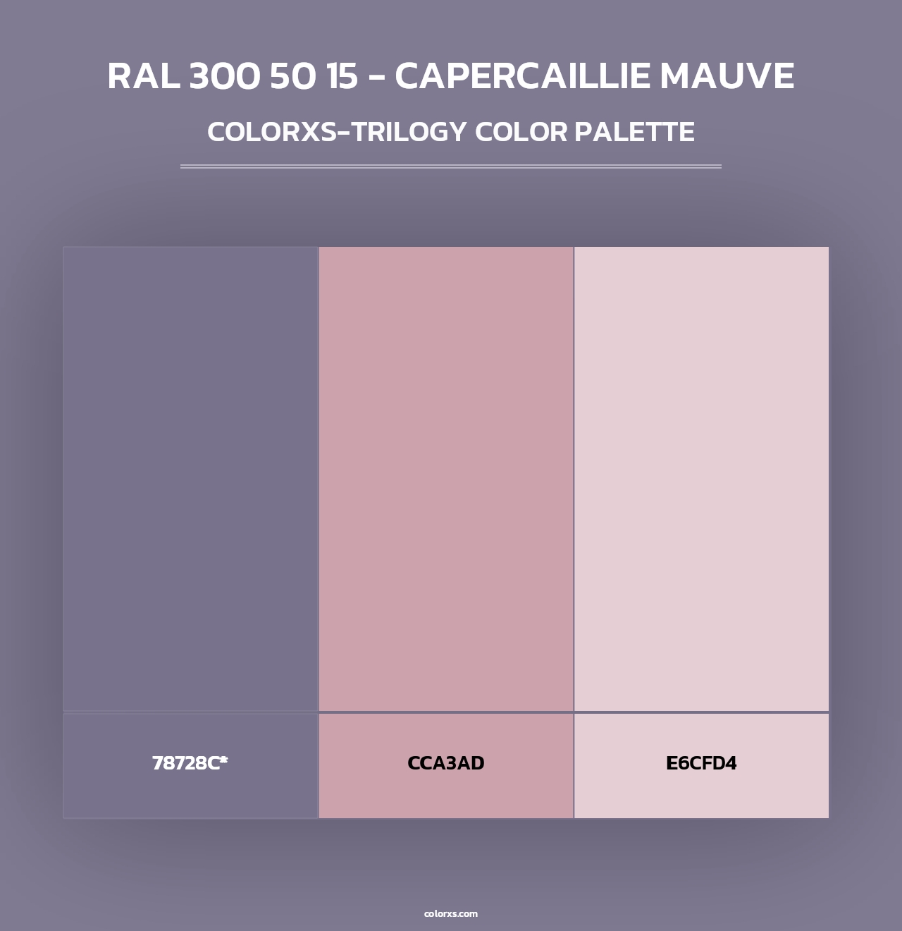 RAL 300 50 15 - Capercaillie Mauve - Colorxs Trilogy Palette