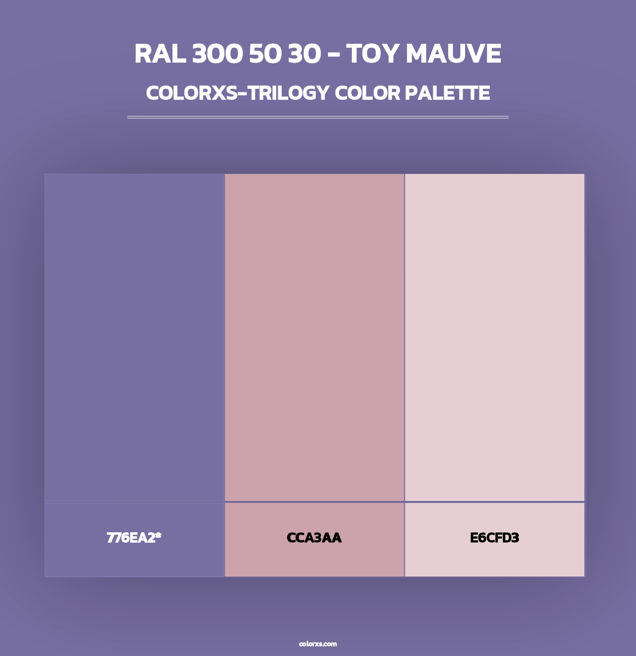 RAL 300 50 30 - Toy Mauve - Colorxs Trilogy Palette