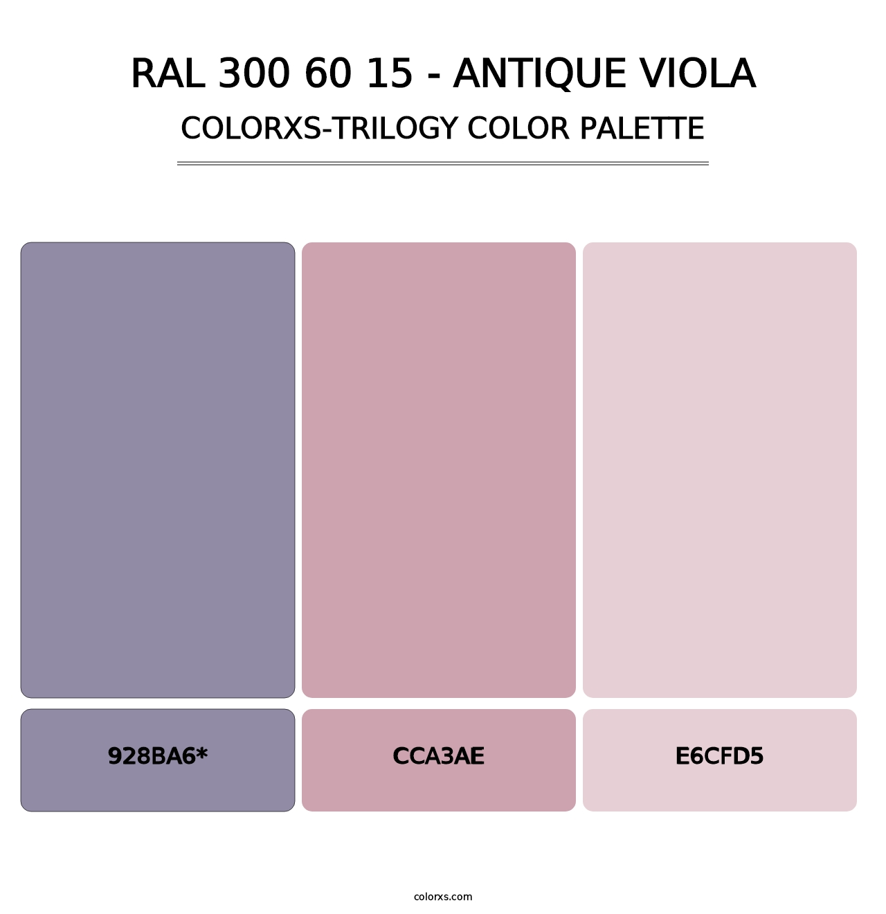 RAL 300 60 15 - Antique Viola - Colorxs Trilogy Palette