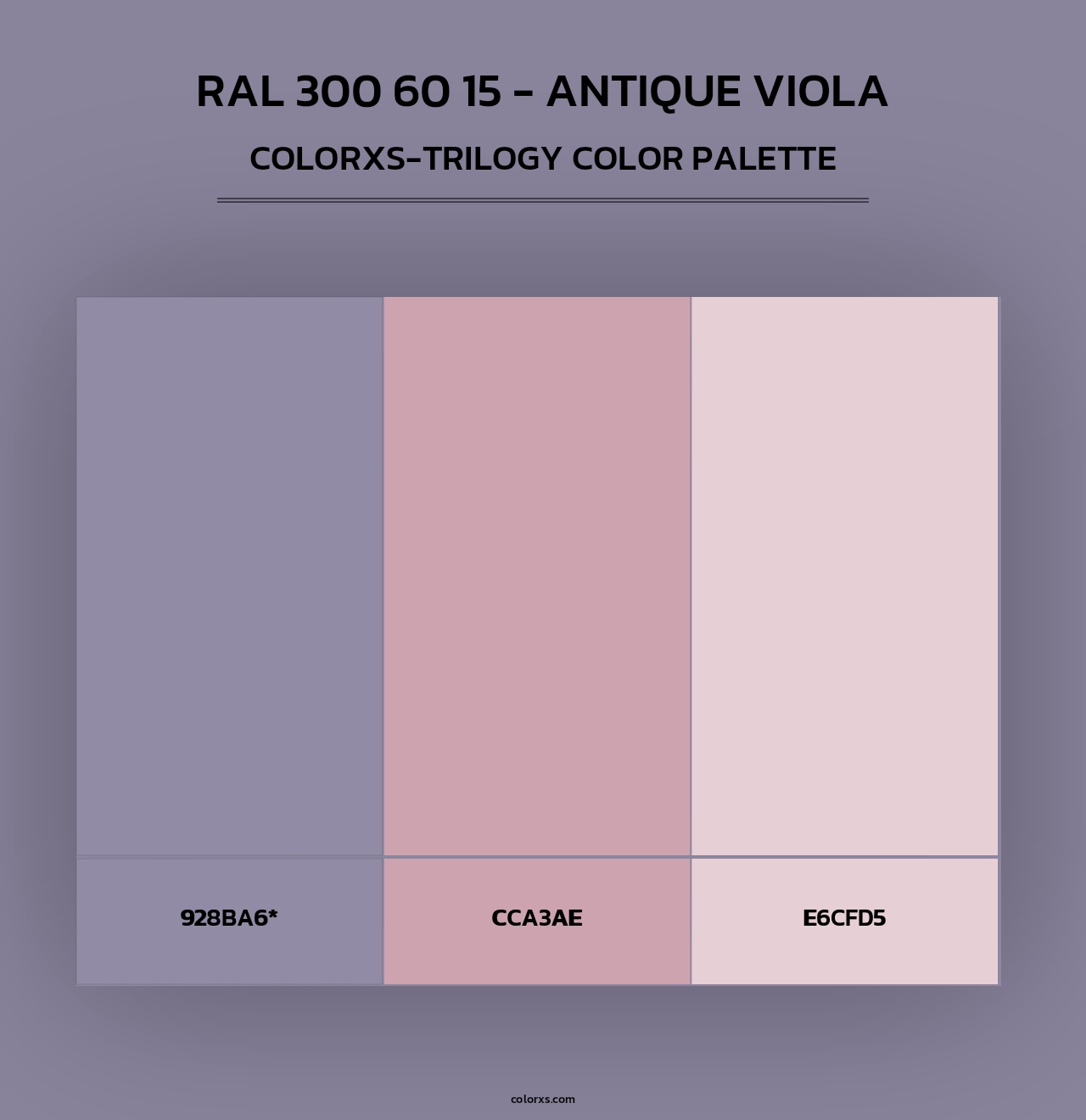 RAL 300 60 15 - Antique Viola - Colorxs Trilogy Palette