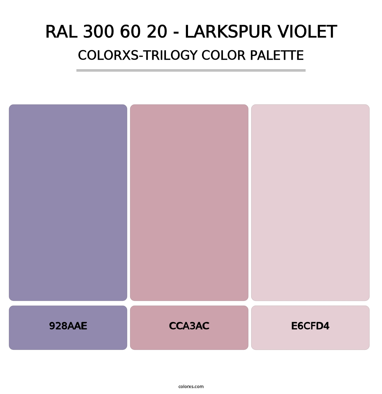 RAL 300 60 20 - Larkspur Violet - Colorxs Trilogy Palette