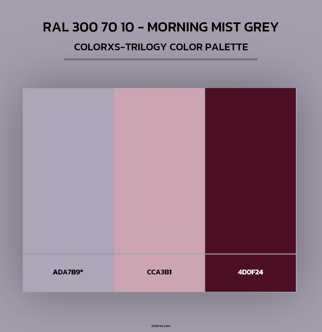 RAL 300 70 10 - Morning Mist Grey - Colorxs Trilogy Palette
