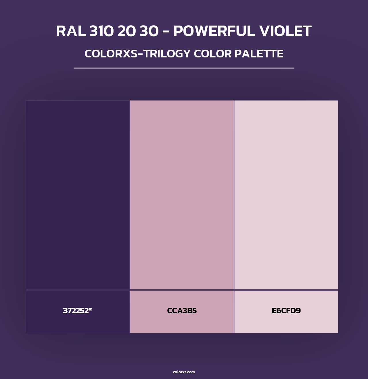 RAL 310 20 30 - Powerful Violet - Colorxs Trilogy Palette
