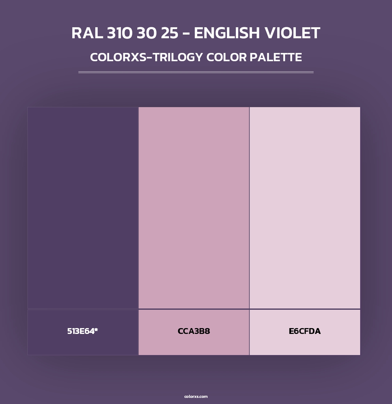 RAL 310 30 25 - English Violet - Colorxs Trilogy Palette
