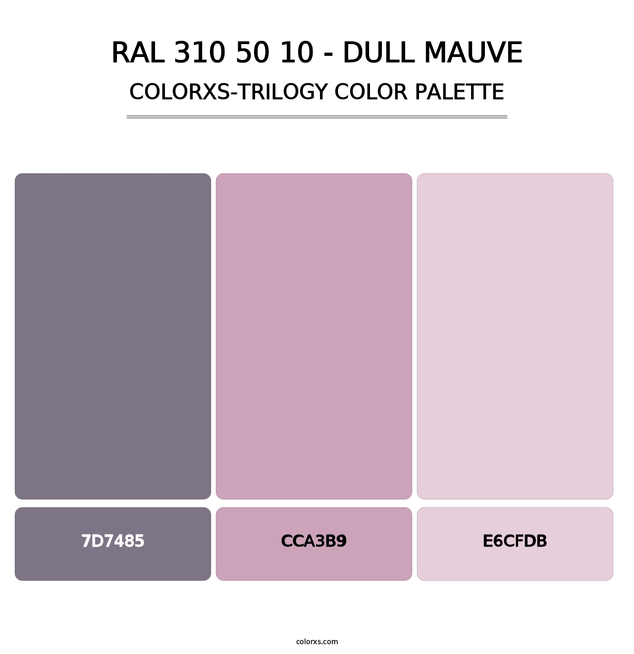 RAL 310 50 10 - Dull Mauve - Colorxs Trilogy Palette