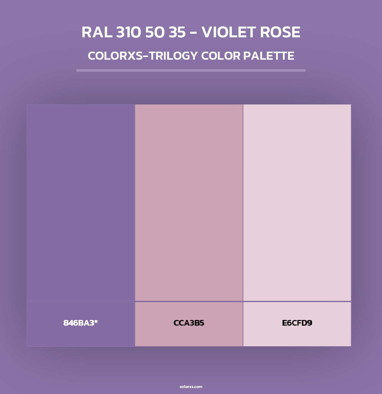 RAL 310 50 35 - Violet Rose - Colorxs Trilogy Palette