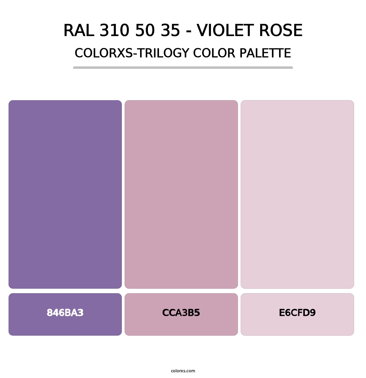 RAL 310 50 35 - Violet Rose - Colorxs Trilogy Palette