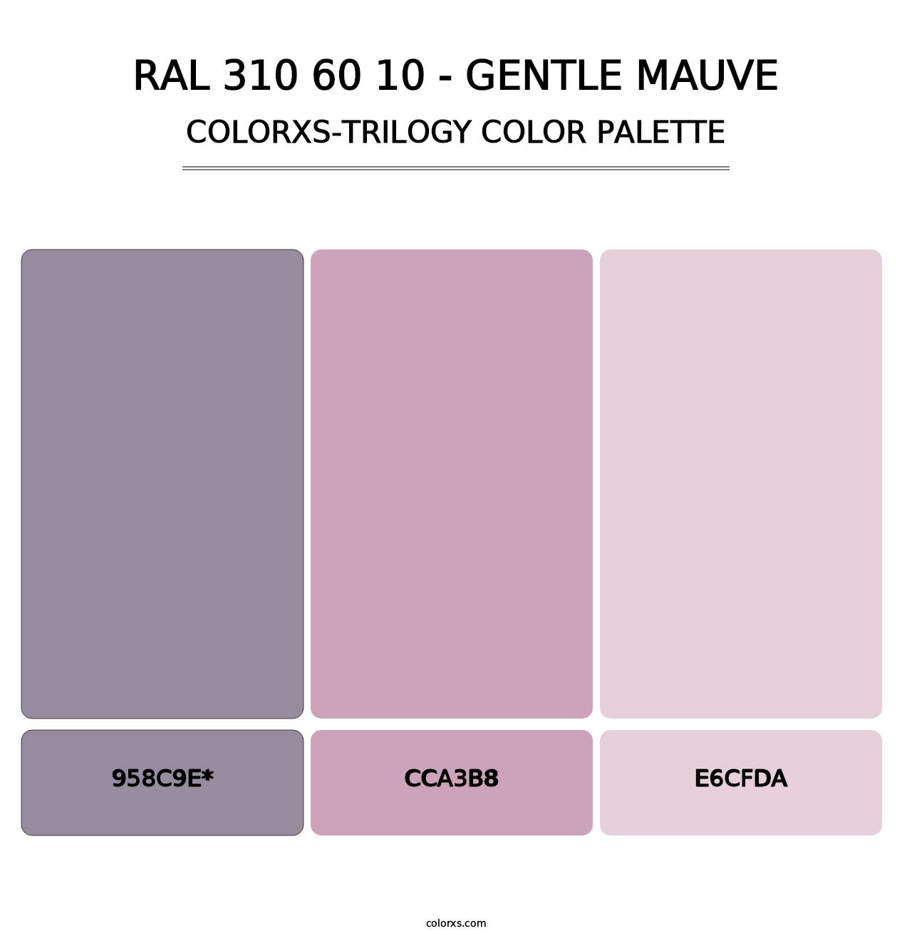 RAL 310 60 10 - Gentle Mauve - Colorxs Trilogy Palette
