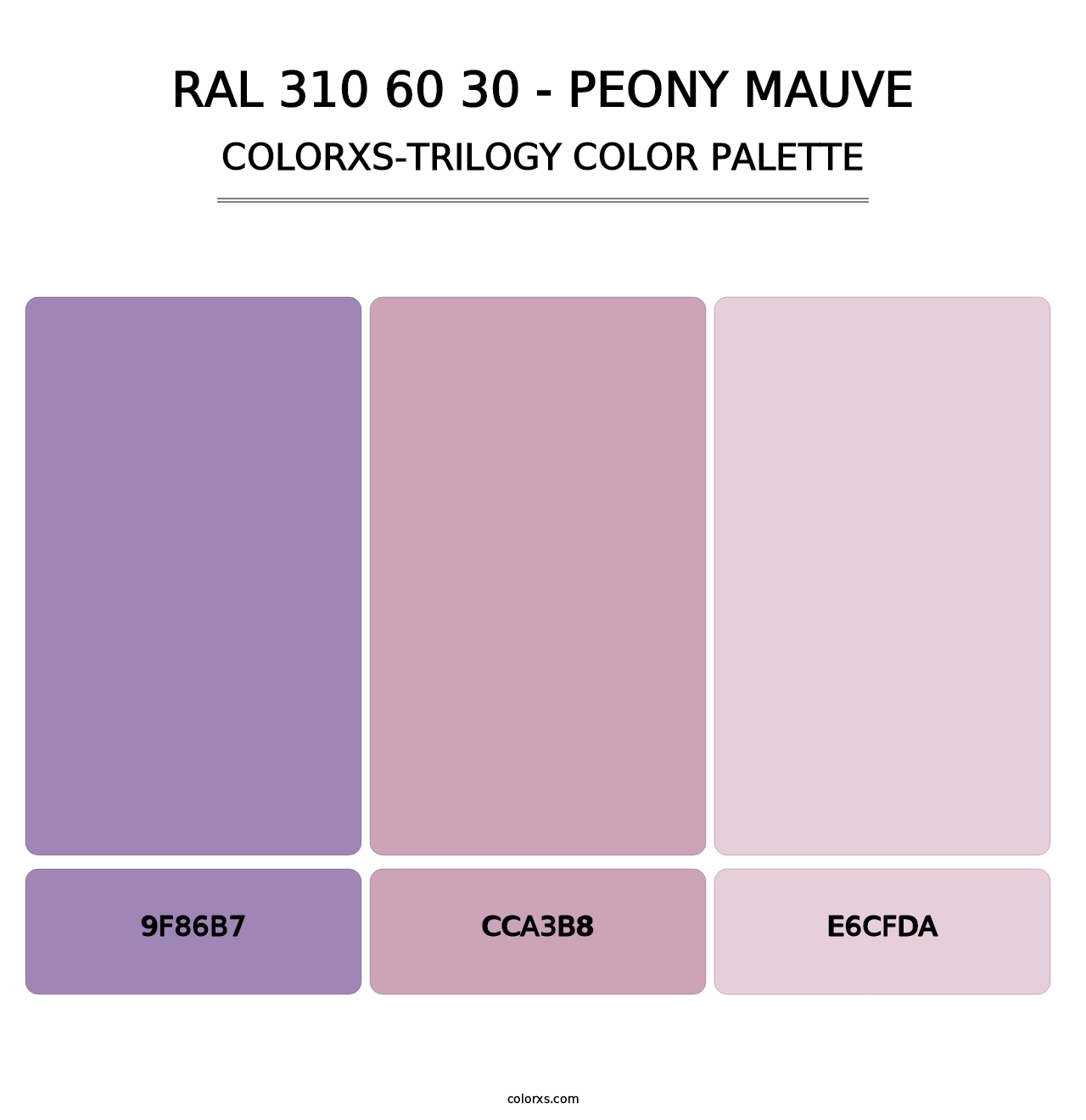 RAL 310 60 30 - Peony Mauve - Colorxs Trilogy Palette