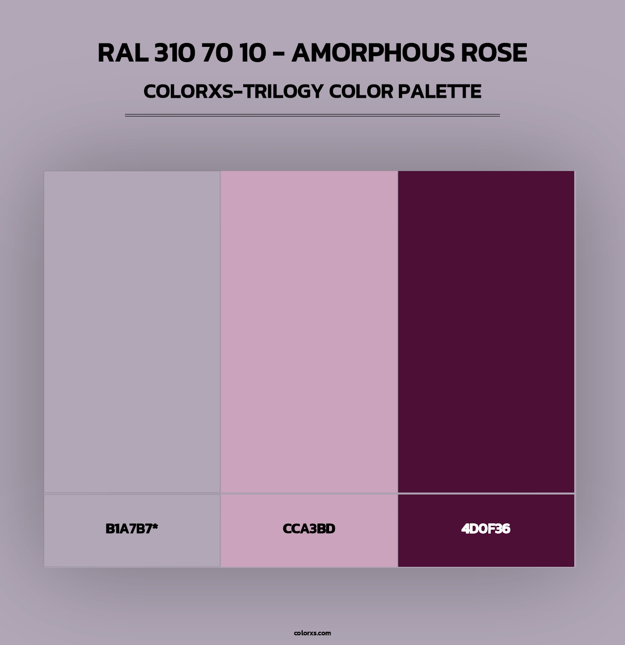 RAL 310 70 10 - Amorphous Rose - Colorxs Trilogy Palette