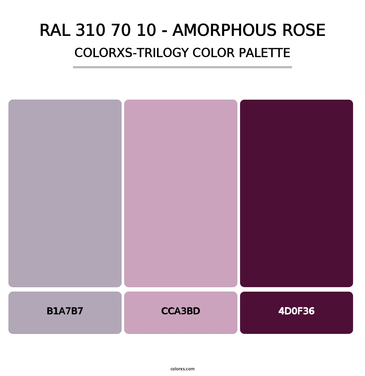 RAL 310 70 10 - Amorphous Rose - Colorxs Trilogy Palette