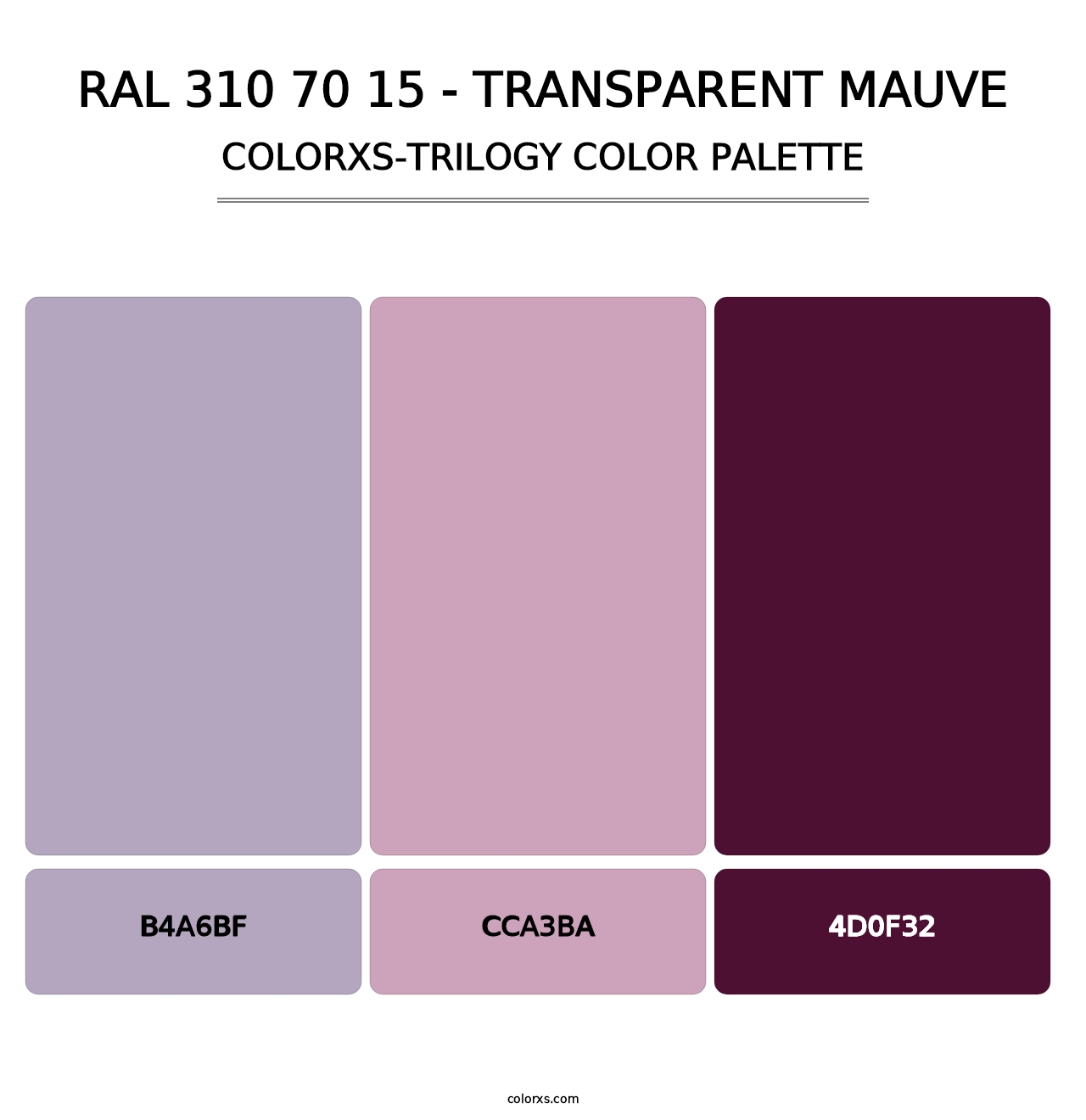 RAL 310 70 15 - Transparent Mauve - Colorxs Trilogy Palette