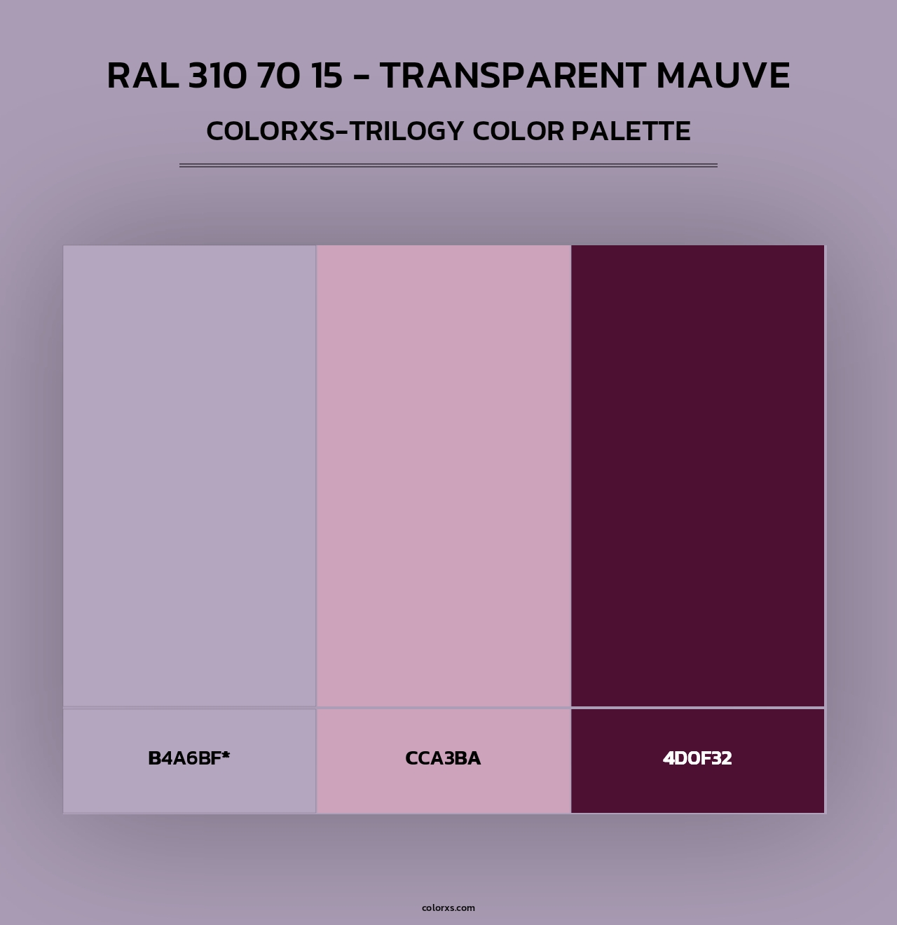 RAL 310 70 15 - Transparent Mauve - Colorxs Trilogy Palette