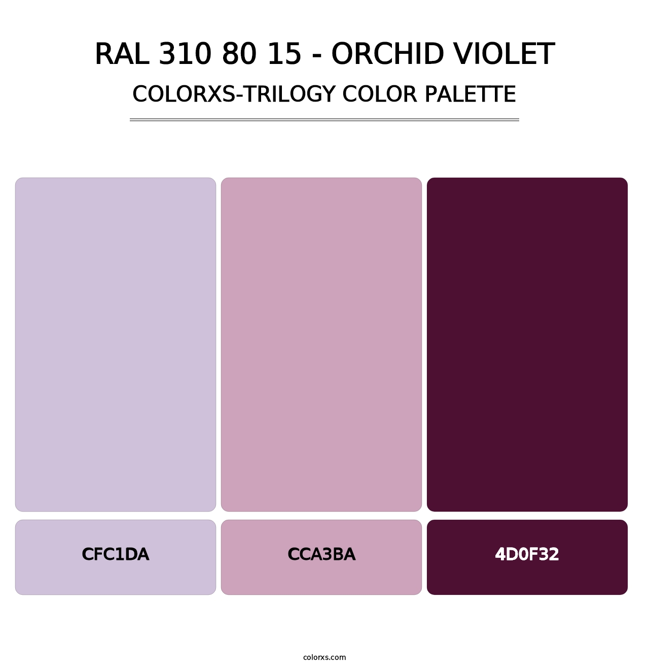 RAL 310 80 15 - Orchid Violet - Colorxs Trilogy Palette
