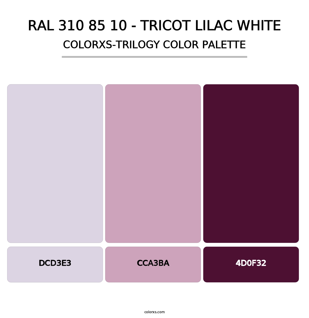 RAL 310 85 10 - Tricot Lilac White - Colorxs Trilogy Palette