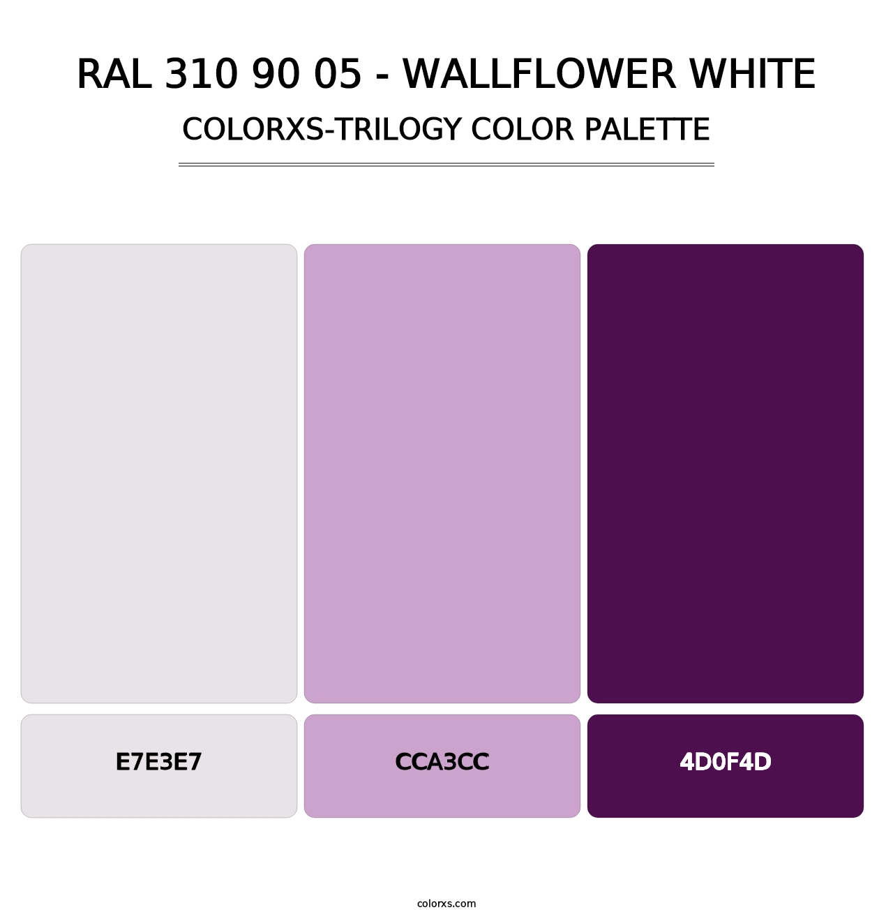 RAL 310 90 05 - Wallflower White - Colorxs Trilogy Palette