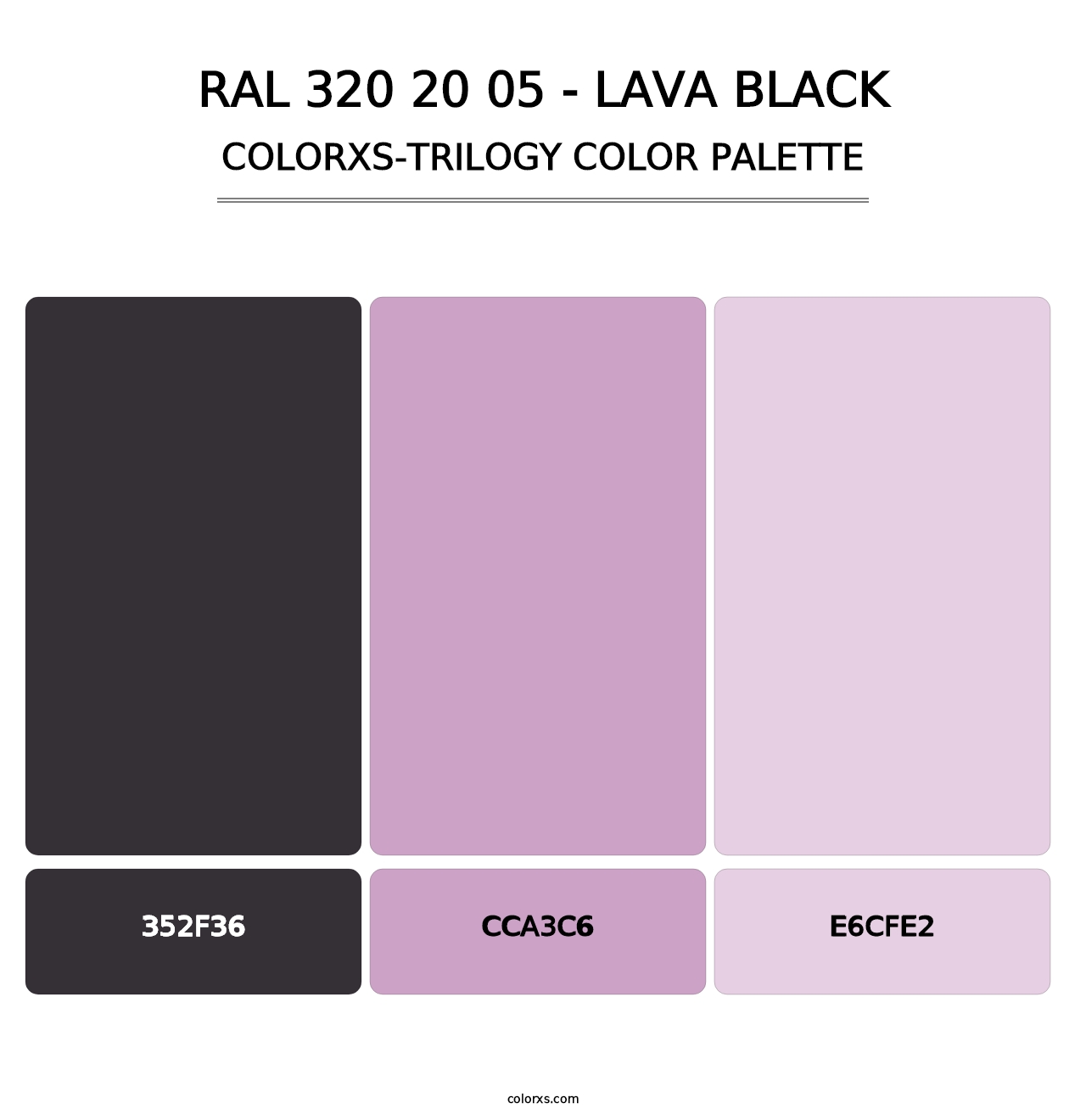 RAL 320 20 05 - Lava Black - Colorxs Trilogy Palette