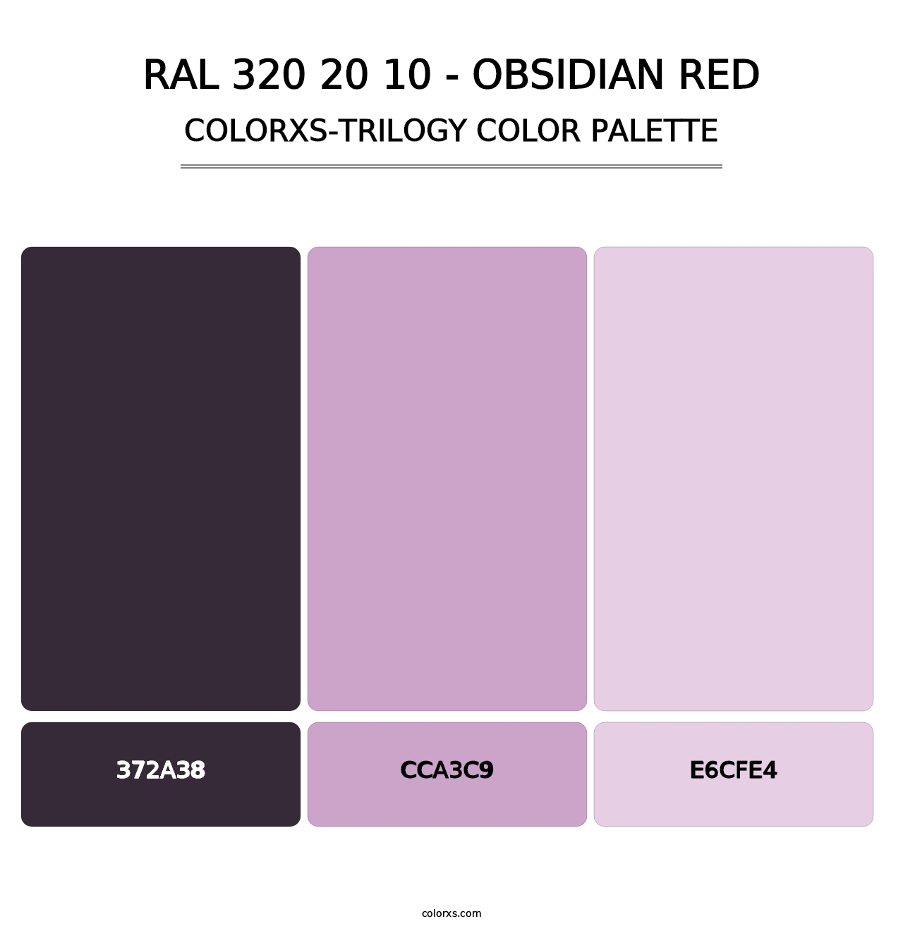 RAL 320 20 10 - Obsidian Red - Colorxs Trilogy Palette