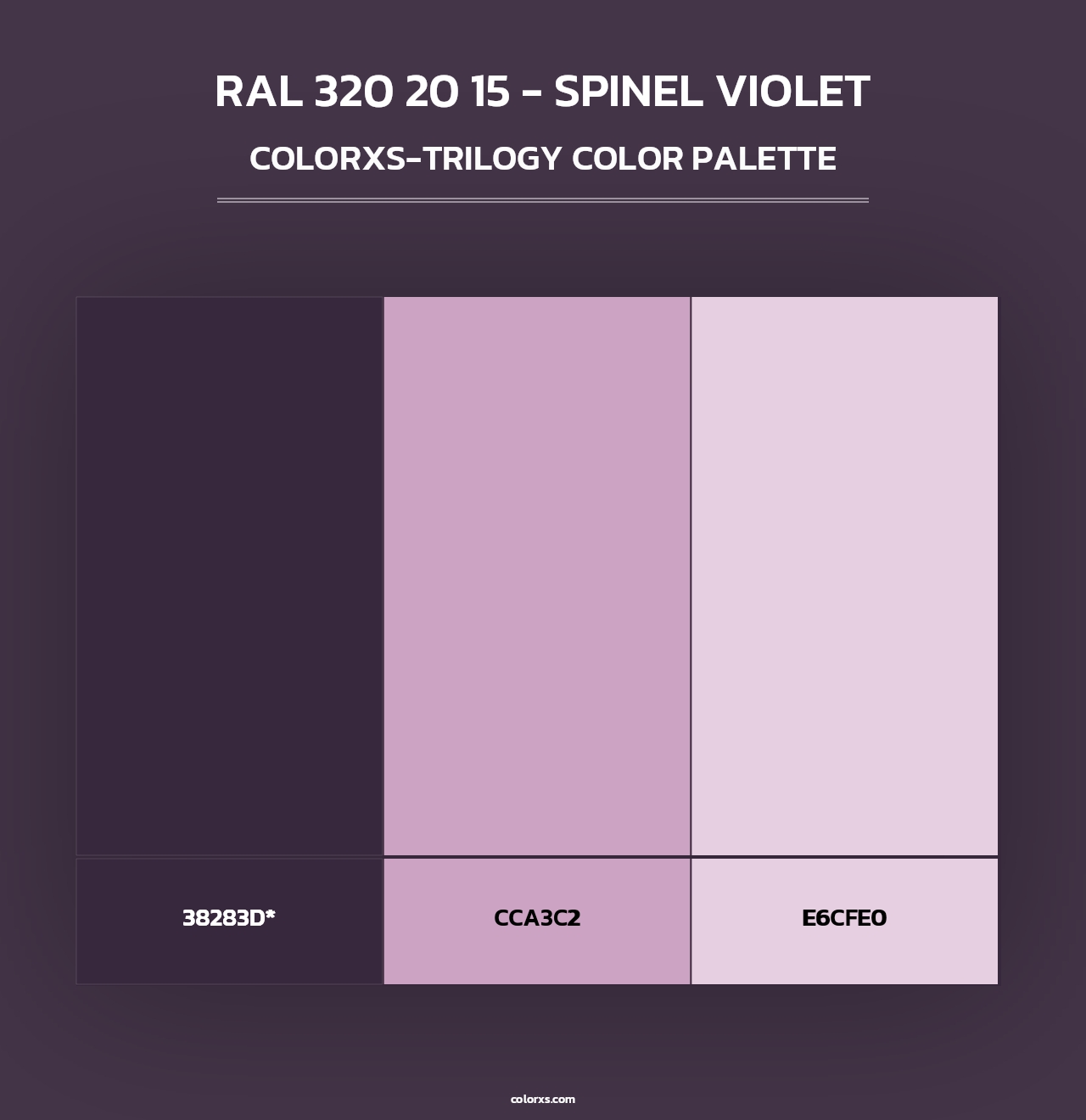 RAL 320 20 15 - Spinel Violet - Colorxs Trilogy Palette