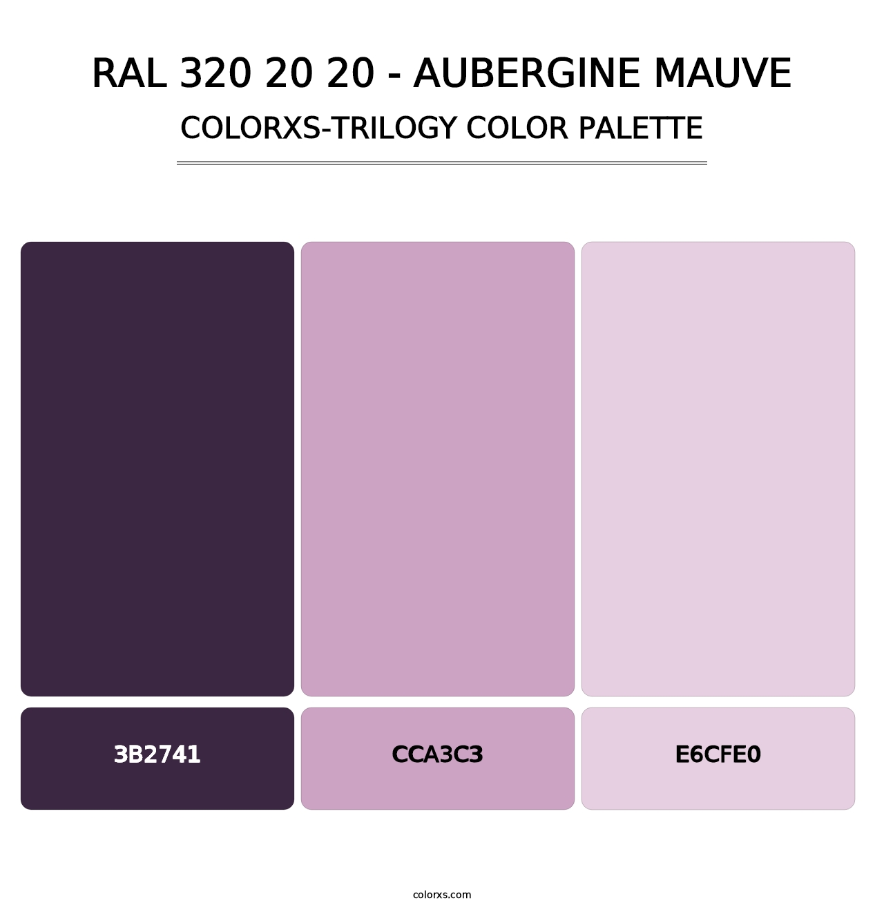 RAL 320 20 20 - Aubergine Mauve - Colorxs Trilogy Palette