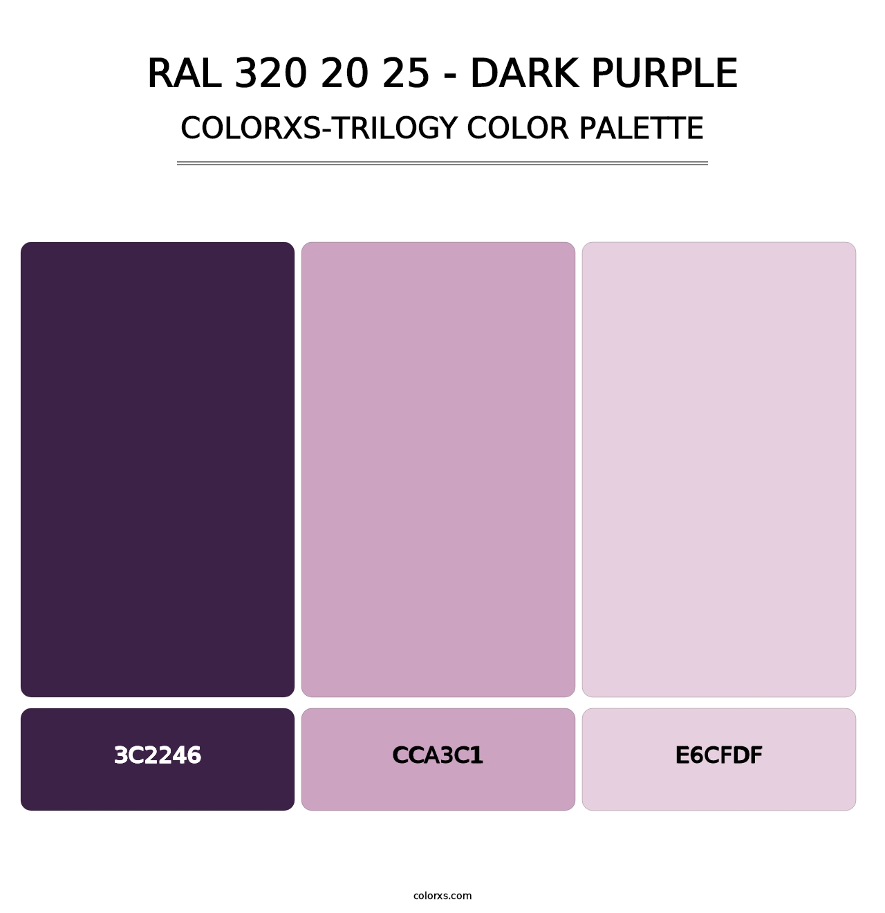 RAL 320 20 25 - Dark Purple - Colorxs Trilogy Palette