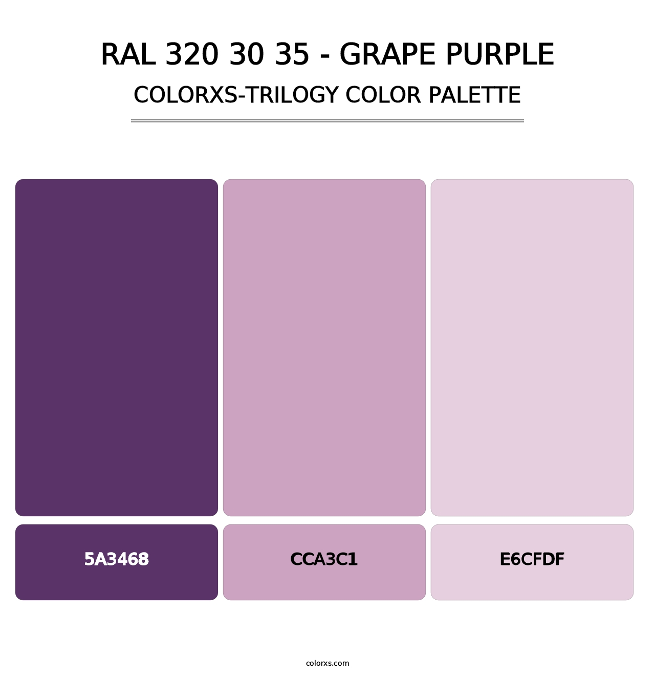 RAL 320 30 35 - Grape Purple - Colorxs Trilogy Palette