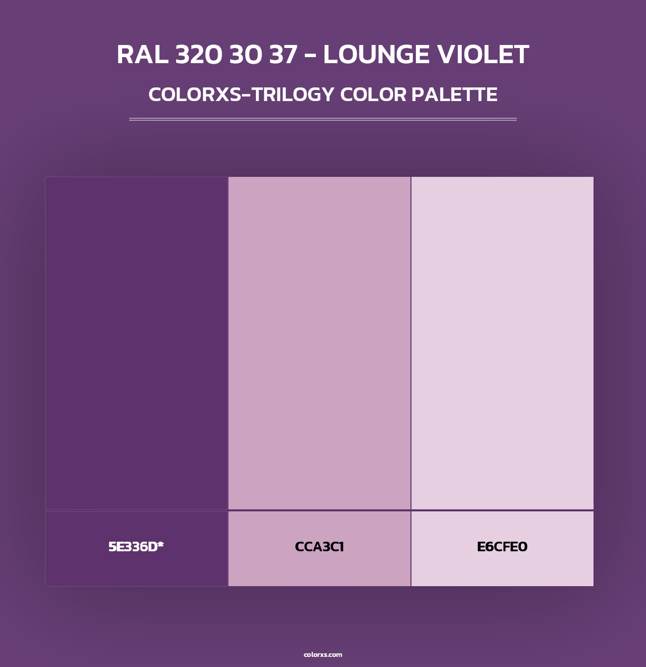 RAL 320 30 37 - Lounge Violet - Colorxs Trilogy Palette