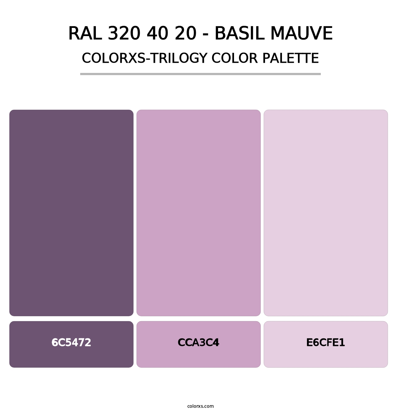 RAL 320 40 20 - Basil Mauve - Colorxs Trilogy Palette