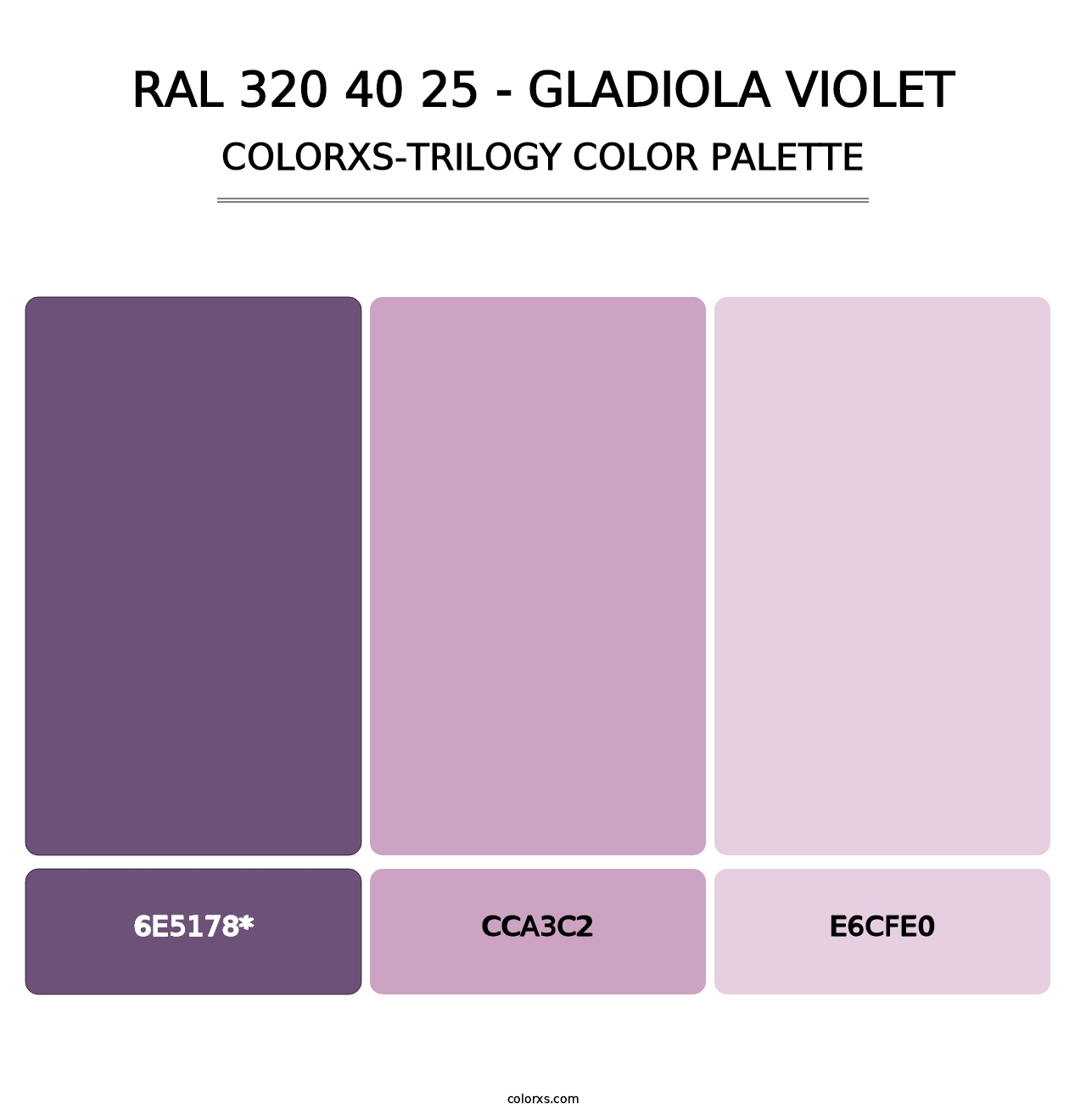 RAL 320 40 25 - Gladiola Violet - Colorxs Trilogy Palette