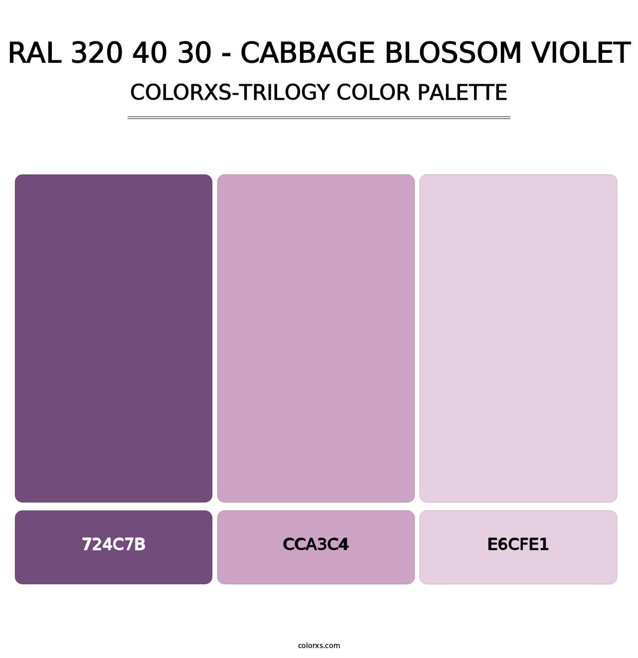 RAL 320 40 30 - Cabbage Blossom Violet - Colorxs Trilogy Palette